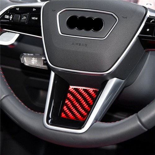 Panel del volante interior fibra de carbono para Audi A6LA7 2019-2021 ROJO - Imagen 2 de 11