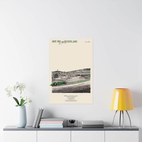 Großer Preis der Niederlande 1953 Zandvoort Vintage Poster Macklin Formelrennen Kunstdruck - Bild 18 von 18