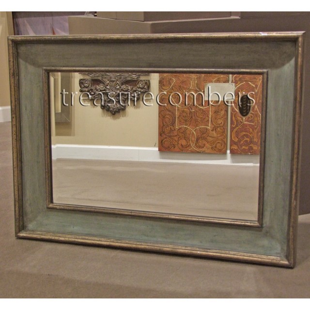 Beach House Rubbed Blue Green Beveled Wall Mirror Large 37 Coastal Decor - Coastal Wall Mirrors Beach House Rubbed Blue Green Beveled Wall Mirror Large 37 Coastal Decor - Coastal Wall Mirrors
