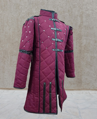 Medieval Padded Cosplay Armor Jacket - Cotton Viking Historical Gambeson for SCA - Picture 3 of 3