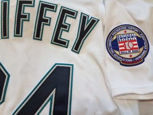 Authentic MAJESTIC, 52 2XL SEATTLE MARINERS, GRIFFEY JR, COOL BASE Jersey SHARP! - Picture 4 of 6