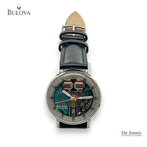 Orologio polso Bulova vintage Acutron retrò design futuristico quadrante aperto - Foto 4 di 5