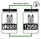 West Highland Terrier Address Sign - Detailed Dog Design with Custom House Numbe