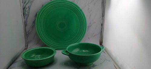 Fiesta Fiestaware Speiseteller Suppenschüssel und Obstschale grün - Bild 2 von 18