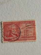 Scott# 1086 US Stamp 1957 3c Alexander Hamilton Bicentennial Used - #4458
