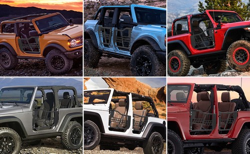 Set of 2 Off RoadTubular Trail Doors For 2007-2018 Jeep Wrangler JK 2 Door Tube - Picture 7 of 9