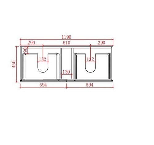 Fremantle | 1200mm Dark Grey Wall Hung PVC Double/Single Bowl Cabinet Vanity - Picture 7 of 9