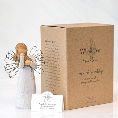 Willow Tree Angel of Friendship – Hand-Painted Figurine with Dog - Picture 2 of 4