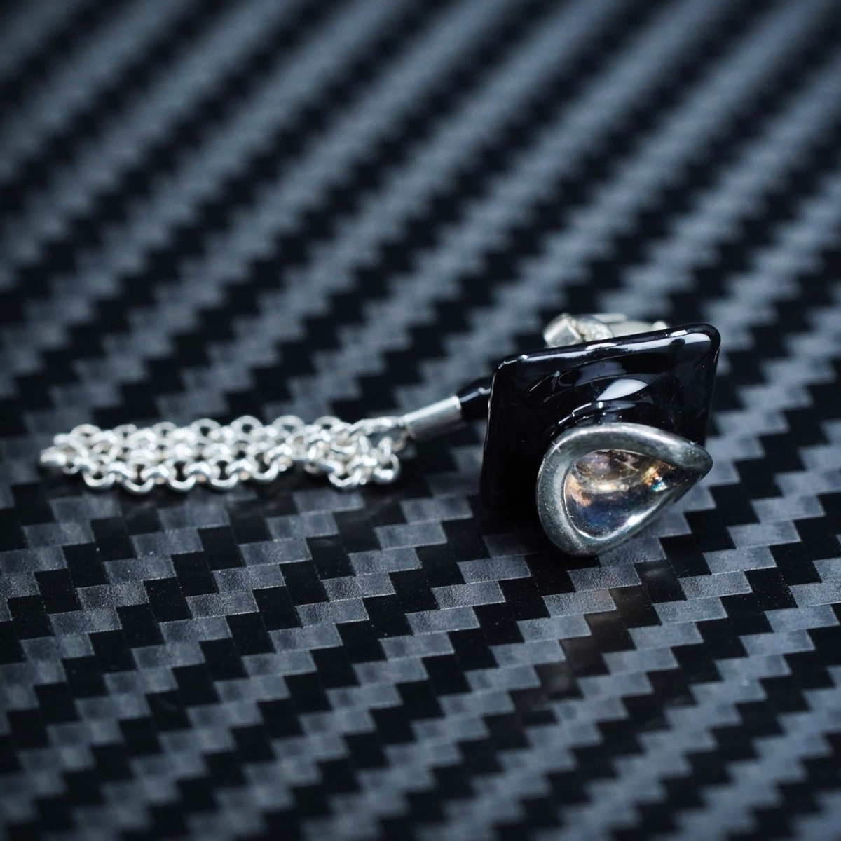 Vintage Thomas Sabo sterling silver 925 black graduation cap charm with fringe