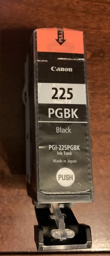 One Canon Ink Cartridge - 225 PGBK - Black - NEW Out Of Box -Only (1) Cartridge - Picture 1 of 2