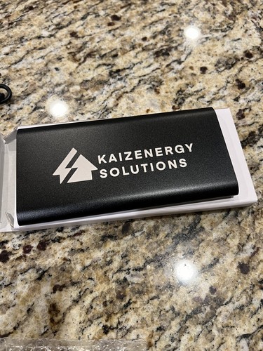 Kaizenergy 8000mAh Wireless Charger Dual-USB Battery Power Bank - Black Portable - Picture 1 of 7