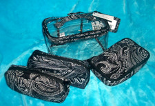 New W/ 79 Tag VERA BRADLEY 4 Piece Cosmetic /Jewelry Organizer Set/ Case-PAISLEY