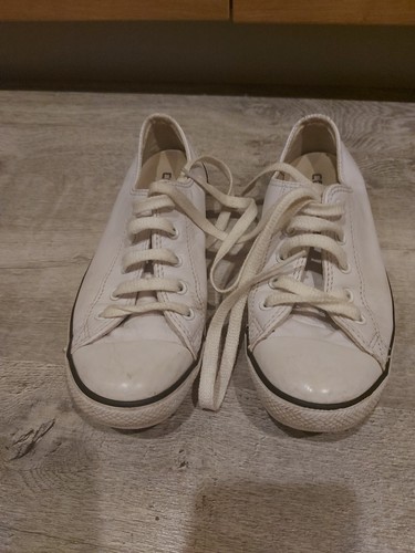 White Leather Converse Size 5 - Picture 14 of 15