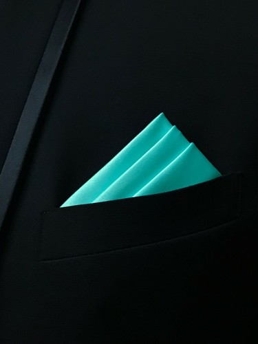 Men's pocket square, Hanky Handkerchief High Quality Satin Solid Pattern Colors - Picture 77 of 89