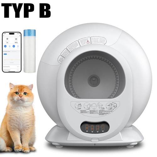 Inodoro para gatos autolimpiante para gatos con control Smart WIFI APP 65+9L XXL - Imagen 35 de 44