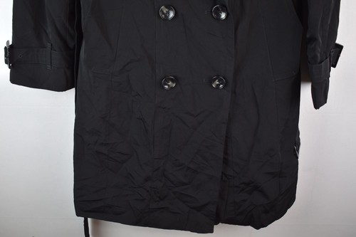 LONDON FOG trench nero taglia M donna Mac doppiopetto foderato casual - Foto 3 di 10
