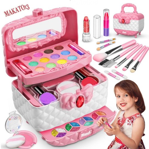 Kinder Schminkset für Mädchen Waschbar Pretend Dress Up Beauty Set Echt Kosmetikkoffer - Bild 1 von 8