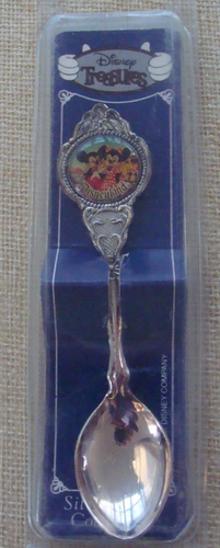 Rare VTG Disneyland Silverplated Spoon Disneyland Mickey Minnie Mouse w Case - Picture 4 of 5