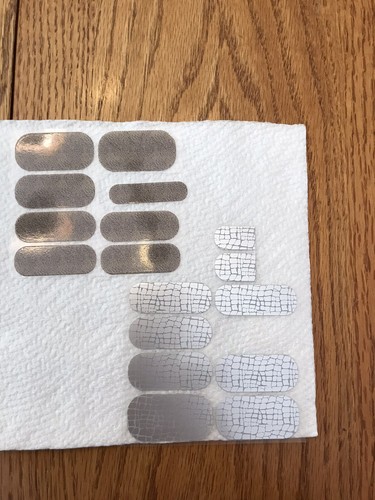 JAMBERRY Nail Wraps Silver And Gray Animal Print Manicure - Picture 2 of 2