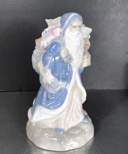 Vintage 1980s Christmas Porcelain Santa Claus  St. Nicholas Figurine, 8.5 inches
