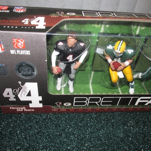 McFarlane 2010 Brett Favre paquete de cuatro (Halcones, Packers, Jets y Vikingos) raro - Imagen 7 de 8