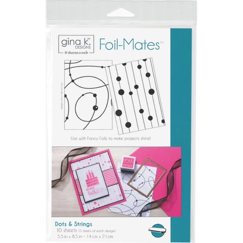 THERMOWEB GINA K DESIGNS FOIL-MATES 12/PKG-ASSORTED DESIGNS & SENTIMENTS NEW! - Picture 8 of 12