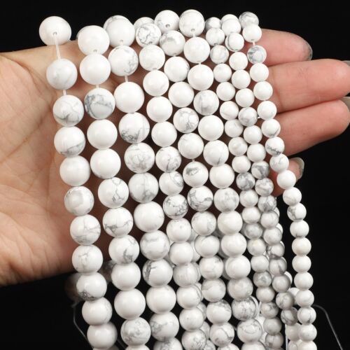 Natural Gemstone Round Spacer Loose Beads Jewelry Making 4mm 6mm 8mm 10mm 12mm - Afbeelding 15 van 71