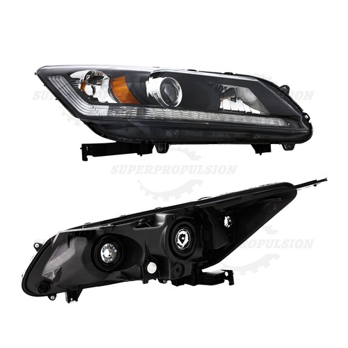 Headlight Headlamp Halogen For 2013 2014 2015 Honda Accord Black W/O Bulbs - Bild 6 von 9