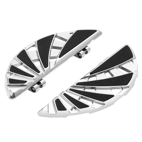 Chrome Driver Floorboard Fit For Harley Touring 86-25 Softail FL 86-17 FLD 12-16 - Picture 5 of 12