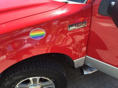 Gay Pride Regenbogen rund Magnet Schild - Bild 2 von 2