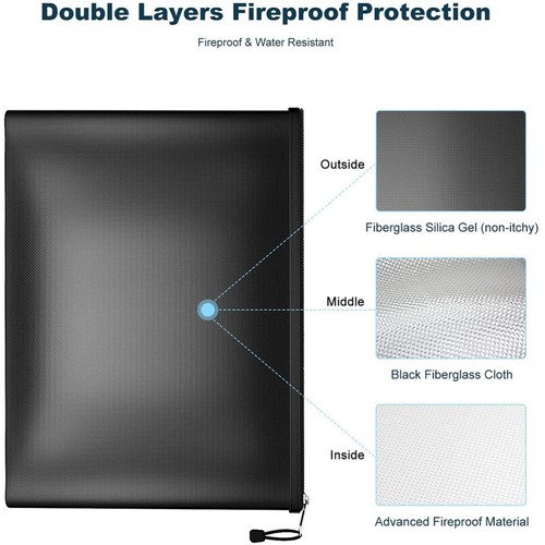 Fireproof and Waterproof Document Bag Storage Organizer File Box - Picture 4 of 10