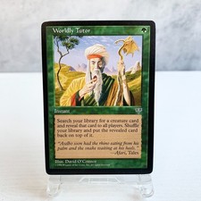 MTG Worldly Tutor Mirage Uncommon Green Instant Old Frame Creature Search Magic