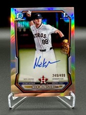 Nick Monistere 2026 Bowman Chrome Prospect Auto Refractor 249/499 Houston Astros