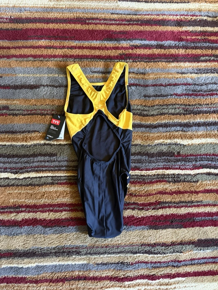 Traje de baño de una pieza TYR negro/dorado talla 28(S) Alliance Foto 4 de 4