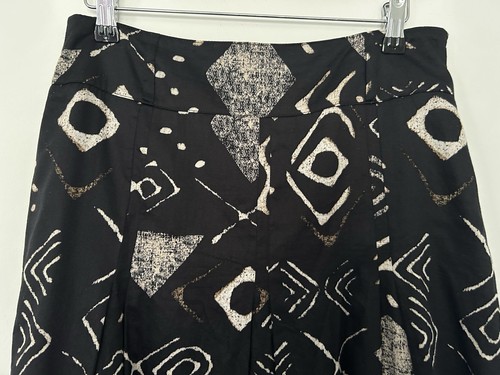 Gerry Weber Skirt Black With Pattern and Embellishment Cotton Size 12 - Picture 3 of 14