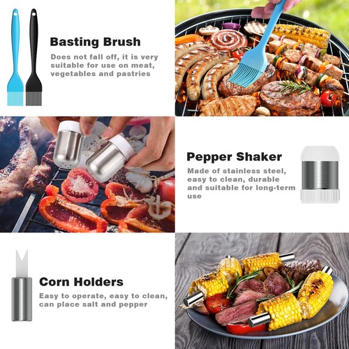 25pcs Spatula Stainless Steel Grill Accessories Bbq Tools Set Grilling Kit - Picture 6 of 9