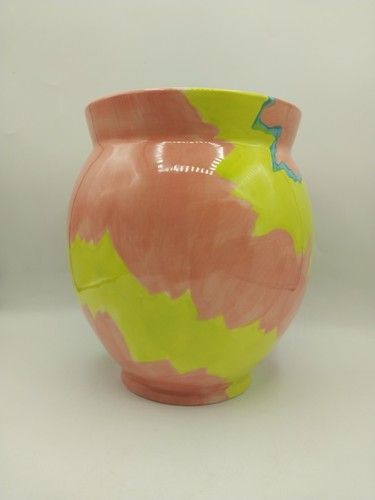 Anthropologie Elnaz Nourizadeh Soul of Colors Vase Pink Blue Yellow LARGE 8.5" H - Picture 6 of 16