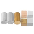  7 Pcs Aluminum Iron Cubes Wooden Gravity Activity Density Teaching Tool