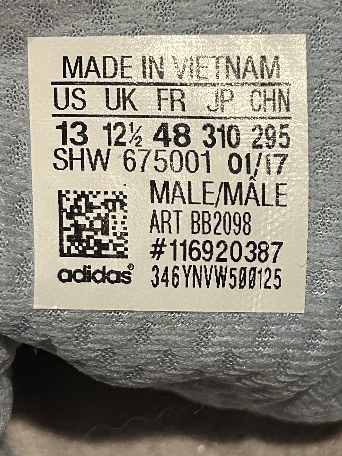 SAOLA DS Adidas Iniki Runner Turbo grigio blu chiaro suola in gomma boost taglia 13