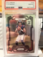 CJ Stroud RC PSA 10 Gem Mint 2023 Prizm Houston Texans Ohio State Rookie #339