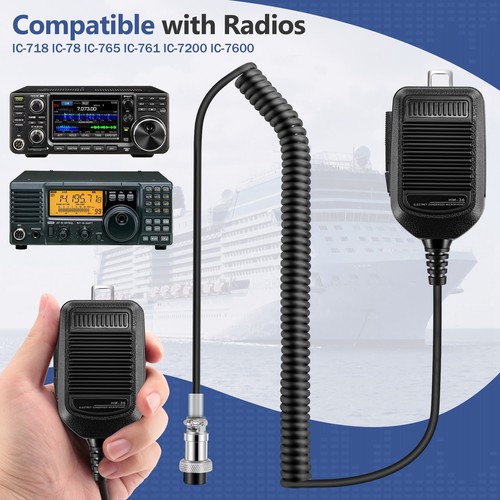 HM-36 Hand Lautsprecher Mikrofon für ICOM Radio IC-718 IC-78 IC-765 IC-761 8171 - Bild 7 von 7