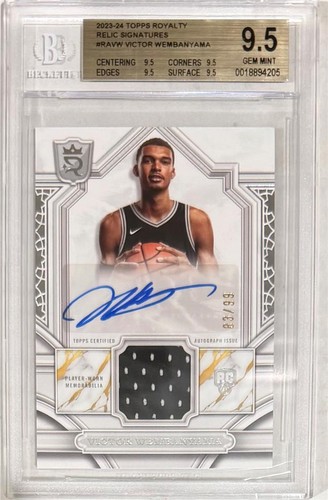 Victor Wembanyama #RA-VW 2023 Topps Royalty Relic Signature card