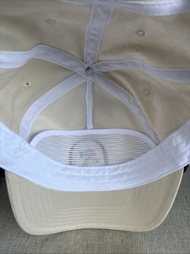 PONCHO Hat Made For The Outdoors Redfish Fishing Logo Snapback Beige Cap Rope - Picture 6 of 9