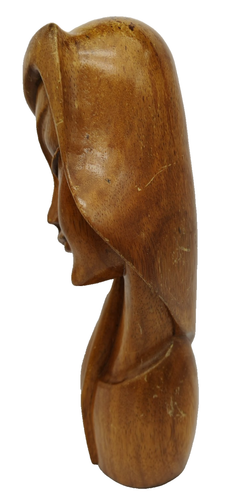 Vintage Wooden Hand-Carved Sculpture Bust Of Sister Anne Eugenia Cronin MCM 12" - Picture 5 of 10