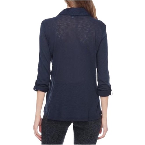 Splendid Slub Jersy Button Down Shirt Women's Supersoft Casual Top Size Medium - Picture 2 of 7