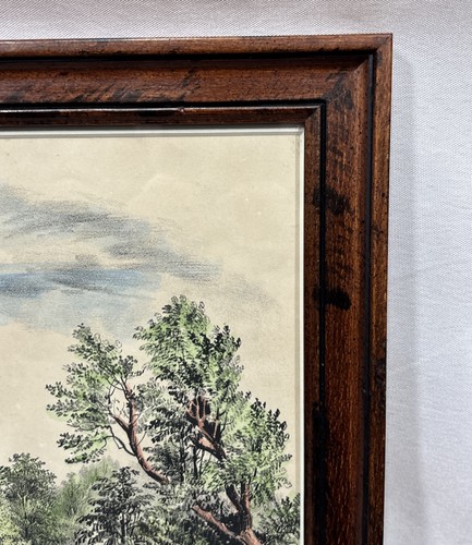 Antike Original Currier & Ives The River Side Vignette Lithographie ca.1857-72 - Bild 8 von 13