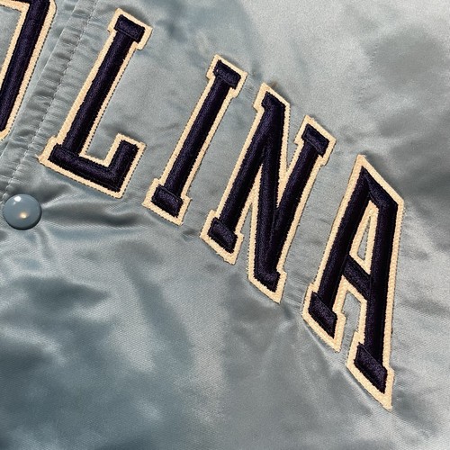 Vintage 80s UNC Starter Jacket Size XL North Carolina University Satin Bomber - Picture 5 of 19