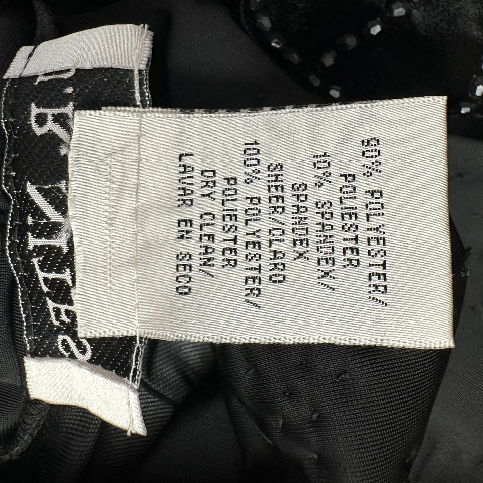 Top para mujer JR Nites talla 16 terciopelo malla cuentas caprichoso ropa de fiesta festival Foto 4 de 4