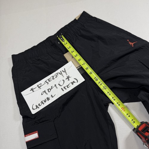 $92 Mens Size L Nike Air Jordan Flight MVP Black Woven Cargo Pants FN4609-010 - Picture 21 of 24
