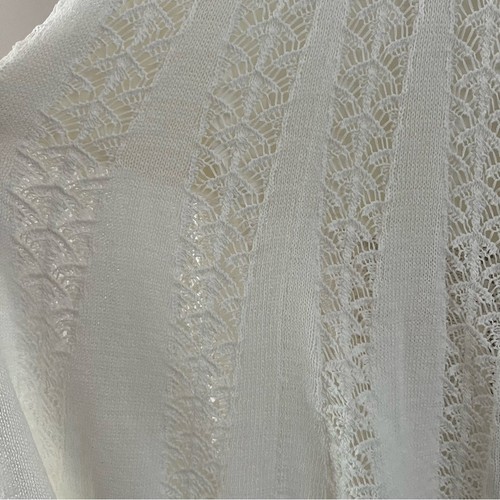 Zimmermann Wylie ausgestellter Strick Baumwolle Midi Rock Damen Größe 2 US 8 Elfenbein - Bild 5 von 10